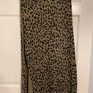 Super soft olive green long winter scarf